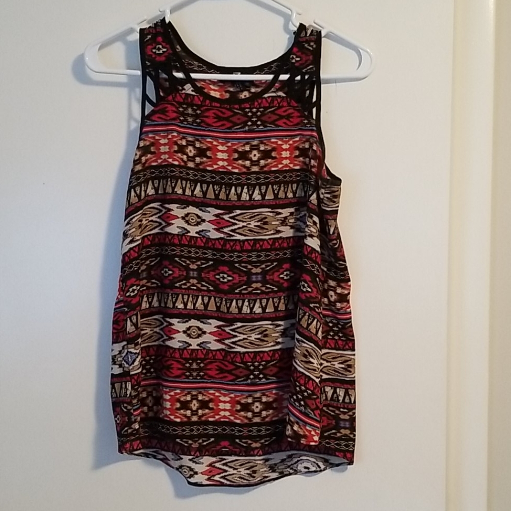 Multicolored casual tank top
